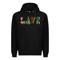 Black love christmas tree Premium Hoodie - AdoDesignShop