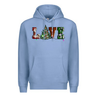 Colony Blue love christmas tree Premium Hoodie - AdoDesignShop