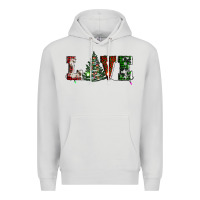 Dove Grey love christmas tree Premium Hoodie - AdoDesignShop