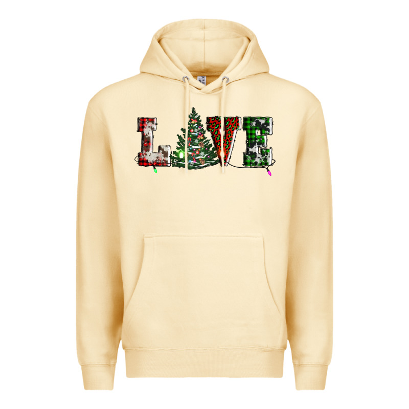Love Christmas Tree Premium Hoodie by AdoDesignShop | Teevron
