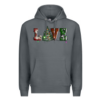 Rock love christmas tree Premium Hoodie - AdoDesignShop