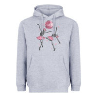 Heather Grey skeleton ballerina Heavyweight Hoodie - MaliasSmallBusiness