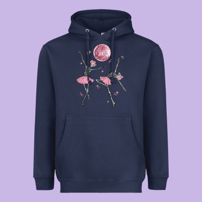 Skeleton Ballerina Heavyweight Hoodie Designed By Maliassmallbusiness