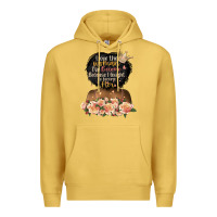 Antique Gold i love the woman l've become black girl Premium Hoodie - Artiststas