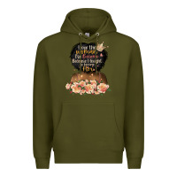 Army Green i love the woman l've become black girl Premium Hoodie - Artiststas