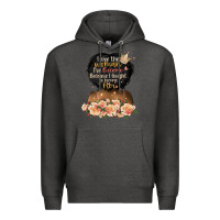 Charcoal Heather i love the woman l've become black girl Premium Hoodie - Artiststas