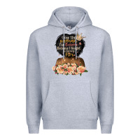 Heather Grey i love the woman l've become black girl Premium Hoodie - Artiststas