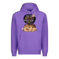 Purple i love the woman l've become black girl Premium Hoodie - Artiststas
