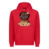 Red i love the woman l've become black girl Premium Hoodie - Artiststas