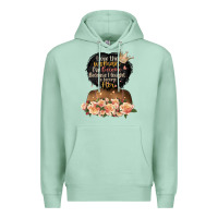 Seafoam i love the woman l've become black girl Premium Hoodie - Artiststas