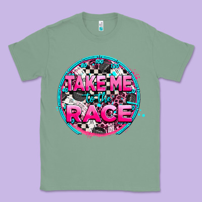 Take Me To The Race Classic Tee Designed By Adodesignshop