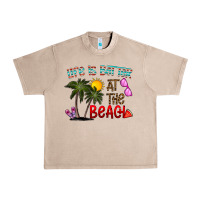 French Oak life is better at the beach Urban Heavy Tee - CowhideDigitalArt