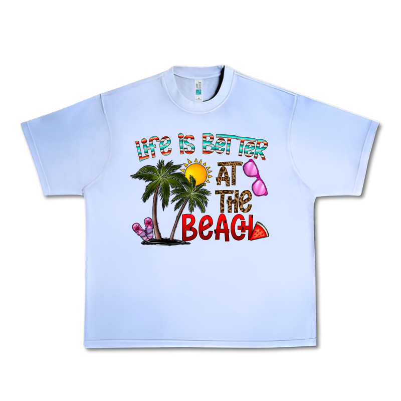 Life Is Better At The Beach Urban Heavy Tee by CowhideDigitalArt | Teevron