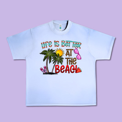 Life Is Better At The Beach Urban Heavy Tee Designed By Cowhidedigitalart