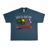 Midnight Navy life is better at the beach Urban Heavy Tee - CowhideDigitalArt