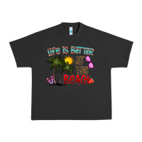 Pigment Black life is better at the beach Urban Heavy Tee - CowhideDigitalArt