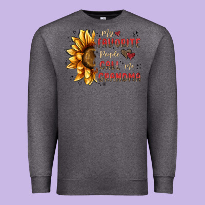 My Favorite People Call Me Grandma Premium Sweatshirt Designed By Maliassmallbusiness