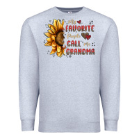 Heather Grey my favorite people call me grandma Premium Sweatshirt - MaliasSmallBusiness
