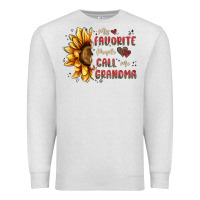 Oatmeal Heather my favorite people call me grandma Premium Sweatshirt - MaliasSmallBusiness