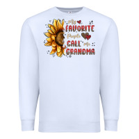 White my favorite people call me grandma Premium Sweatshirt - MaliasSmallBusiness