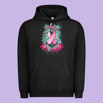 Refuse To Sink Cancer Anchor Urban Hoodie Designed By Nancycooperartshop