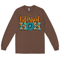 Chestnut blessed mom with gemstone Long Sleeve Tee - AdoDesignShop