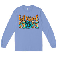 Colony Blue blessed mom with gemstone Long Sleeve Tee - AdoDesignShop