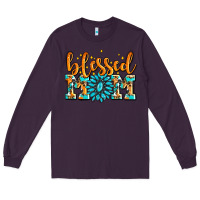 Plum blessed mom with gemstone Long Sleeve Tee - AdoDesignShop