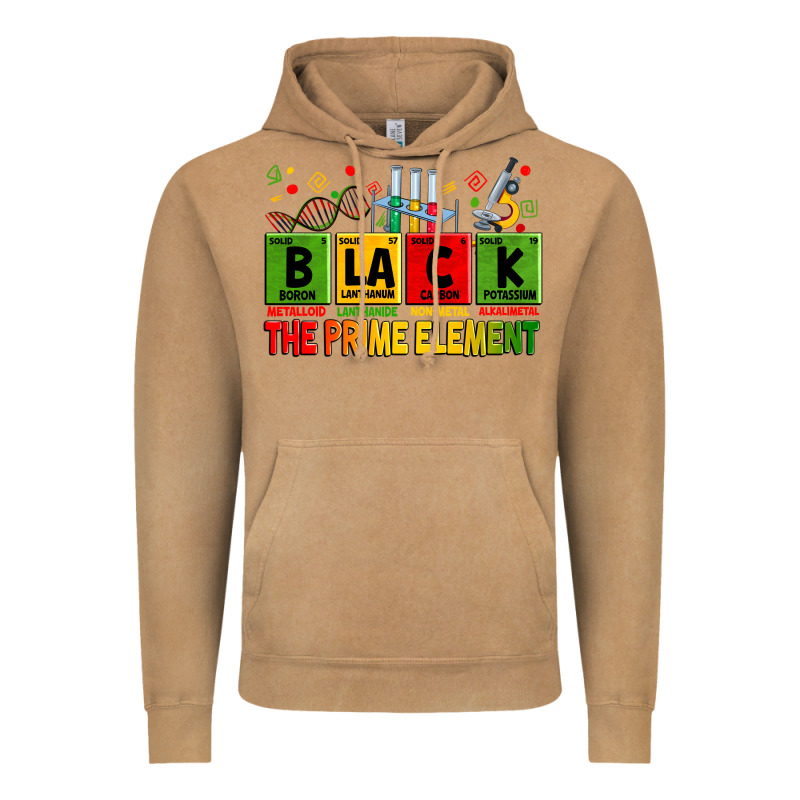 Black The Prime Element Vintage Hoodie by Zillion Design Studio | Teevron