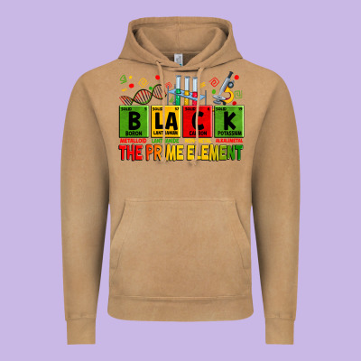 Black The Prime Element Vintage Hoodie Designed By Zillion Design Studio