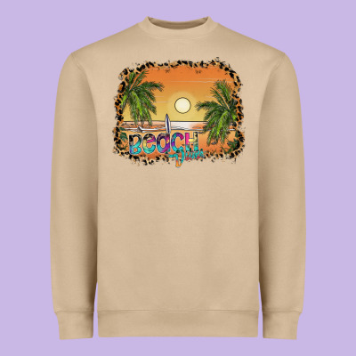 Beach Vibes Heavyweight Sweatshirt Designed By Sublimationcraftshop