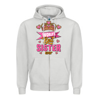 Dove Grey world's best sister ever Zipper Hoodie - Jasminsmagicworld