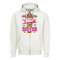 Oatmeal Heather world's best sister ever Zipper Hoodie - Jasminsmagicworld
