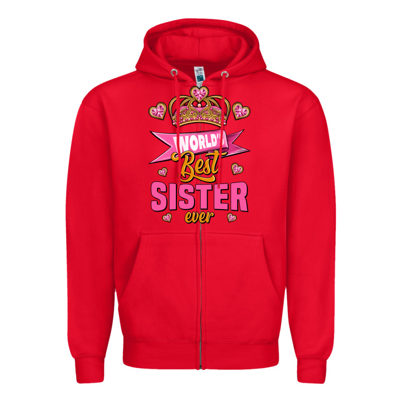 World's Best Sister Ever Zipper Hoodie by Jasminsmagicworld | Teevron