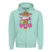 Seafoam world's best sister ever Zipper Hoodie - Jasminsmagicworld