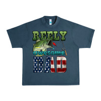 Midnight Navy reely awesome dad Urban Heavy Tee - HRA Design Shop