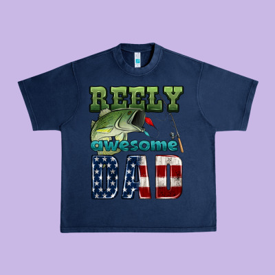 Reely Awesome Dad Urban Heavy Tee Designed By Hra Design Shop