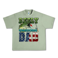 Oil Green reely awesome dad Urban Heavy Tee - HRA Design Shop