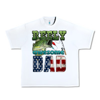 White reely awesome dad Urban Heavy Tee - HRA Design Shop
