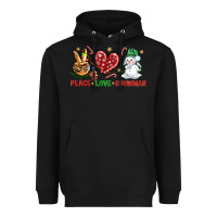 Black peace love snowman Heavyweight Hoodie - NancyCooperArtShop