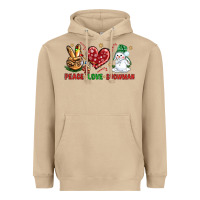 Mushroom peace love snowman Heavyweight Hoodie - NancyCooperArtShop