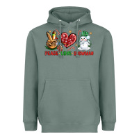Sage peace love snowman Heavyweight Hoodie - NancyCooperArtShop