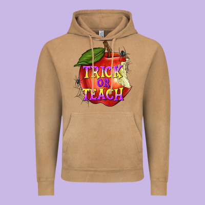 Trick Or Teach Vintage Hoodie Designed By Texasbilliewilder