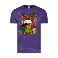 Cloud Purple christmas afro gnomes Vintage Tee - FaDigitalArtStudio