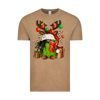 Vintage Coffee christmas afro gnomes Vintage Tee - FaDigitalArtStudio