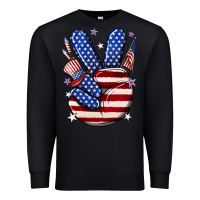 Black peace 4th july Premium Sweatshirt - NancyCooperArtShop