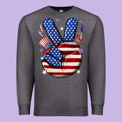Peace 4th July Premium Sweatshirt Designed By Nancycooperartshop