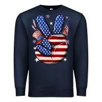 Navy peace 4th july Premium Sweatshirt - NancyCooperArtShop