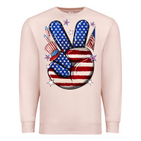 Pale Pink peace 4th july Premium Sweatshirt - NancyCooperArtShop