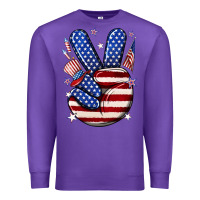 Purple peace 4th july Premium Sweatshirt - NancyCooperArtShop